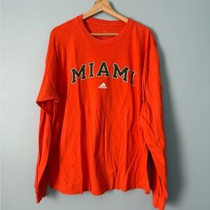Miami University Long Sleeve Adidas T Shirt